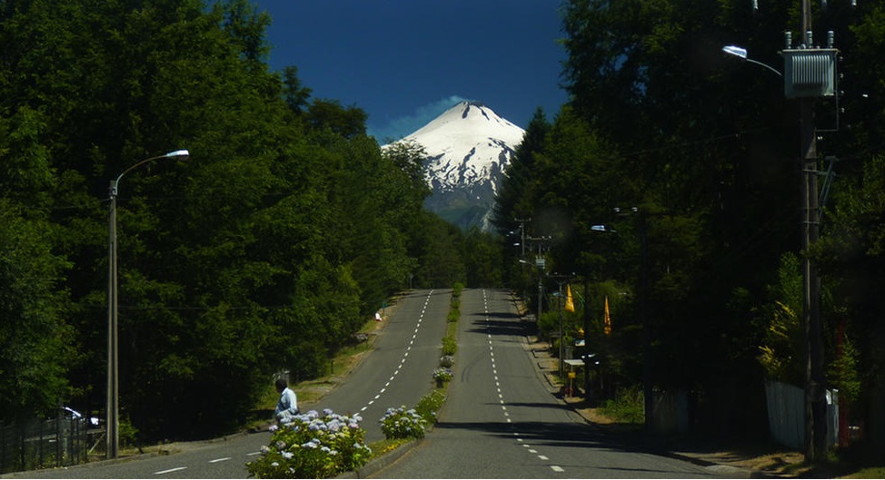 Vista al Volcán Villarrica